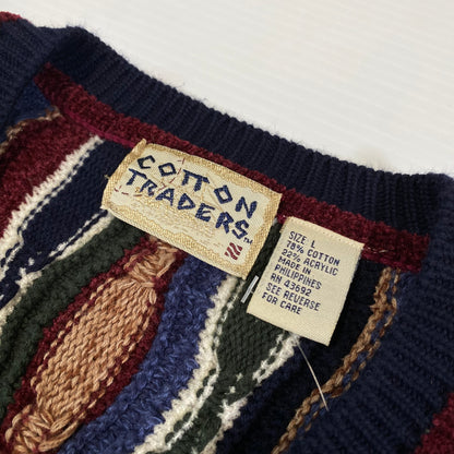90’s Coogi Style V-Neck Sweater Sz L (3447)