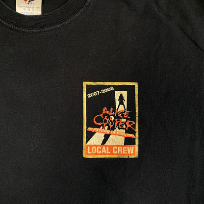 2008 Alice Cooper The Psycho Drama Tour Local Crew T-shirt Sz XL (A1874)