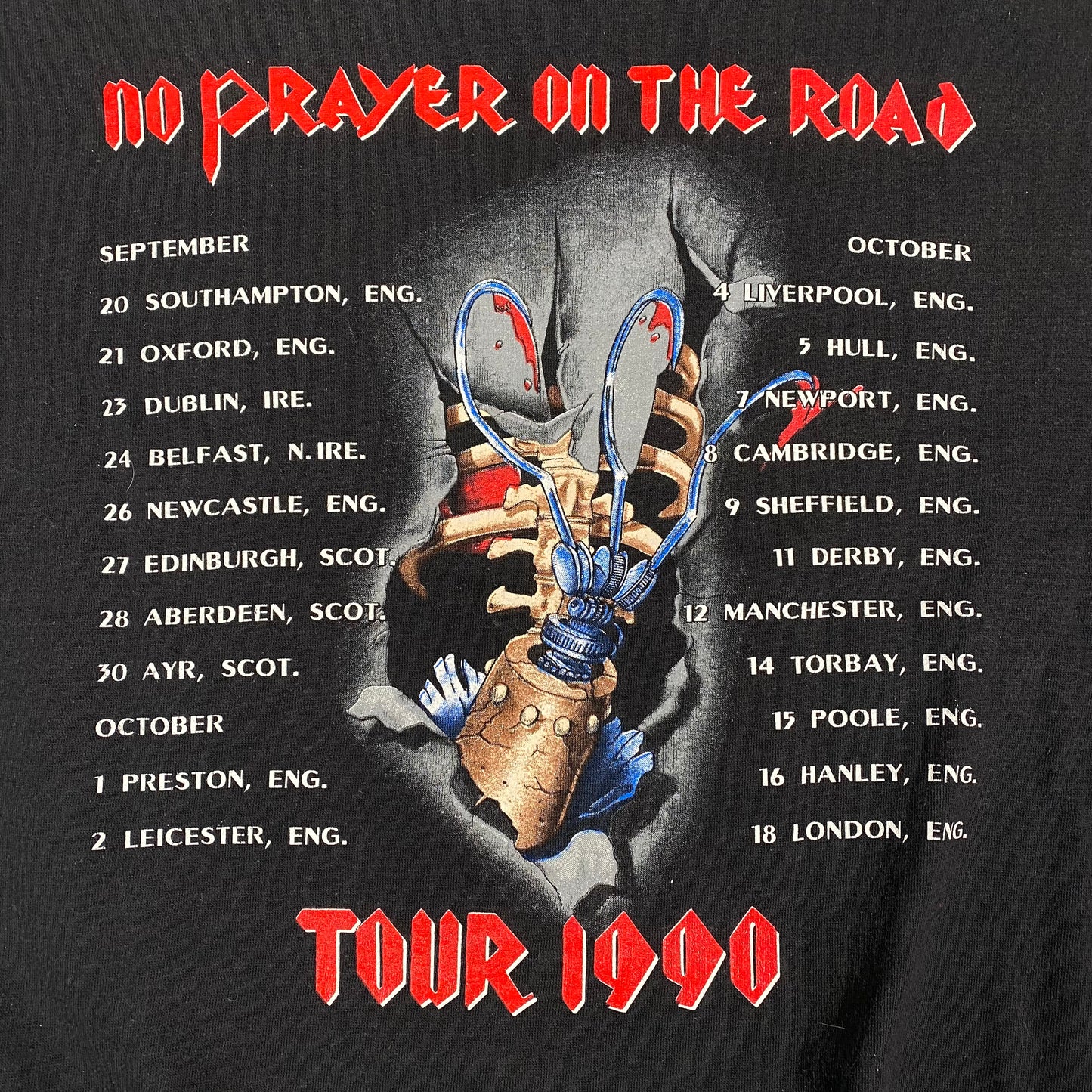 1990 Iron Maiden Europe Tour Crewneck Sz L (A1738)