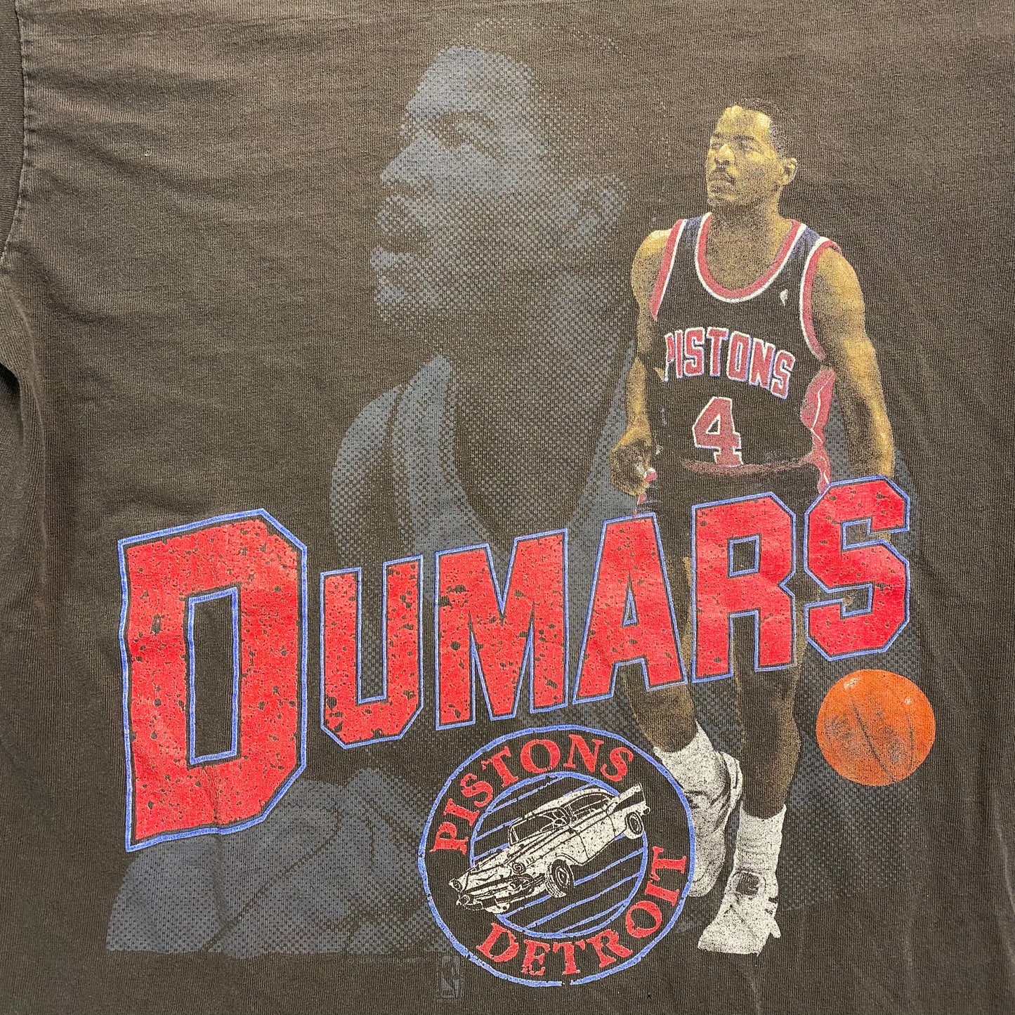 80’s Dumars Detroit Pistons T-shirt Sz M (A3086)