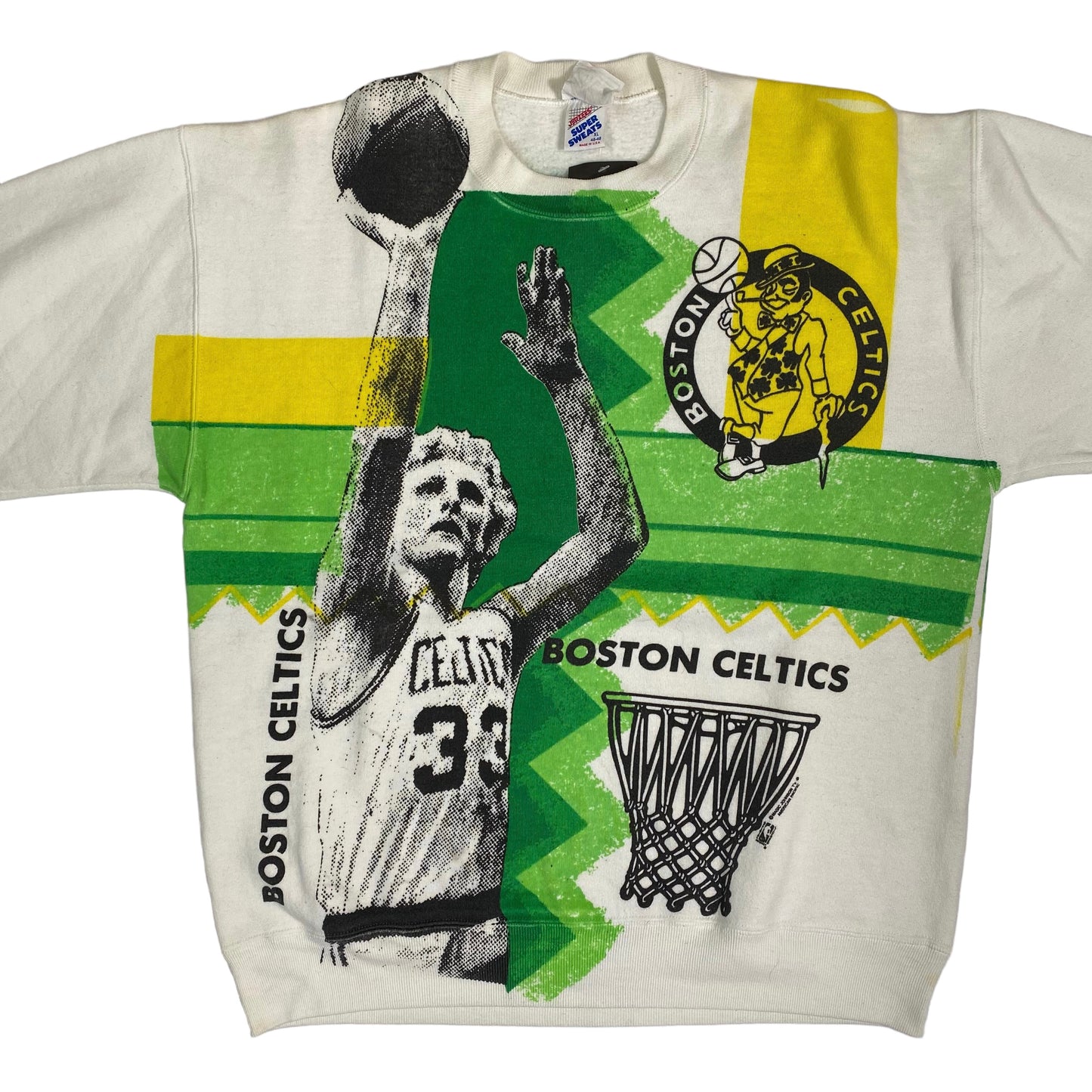 90’s Larry Bird Boston Celtics Magic Johnson T-shirt Sz ‘S Crewneck Sz XL (A1744)