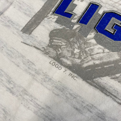 90’s Tampa Bay Lightning Striped Logo 7 T-shirt Sz M (A423)