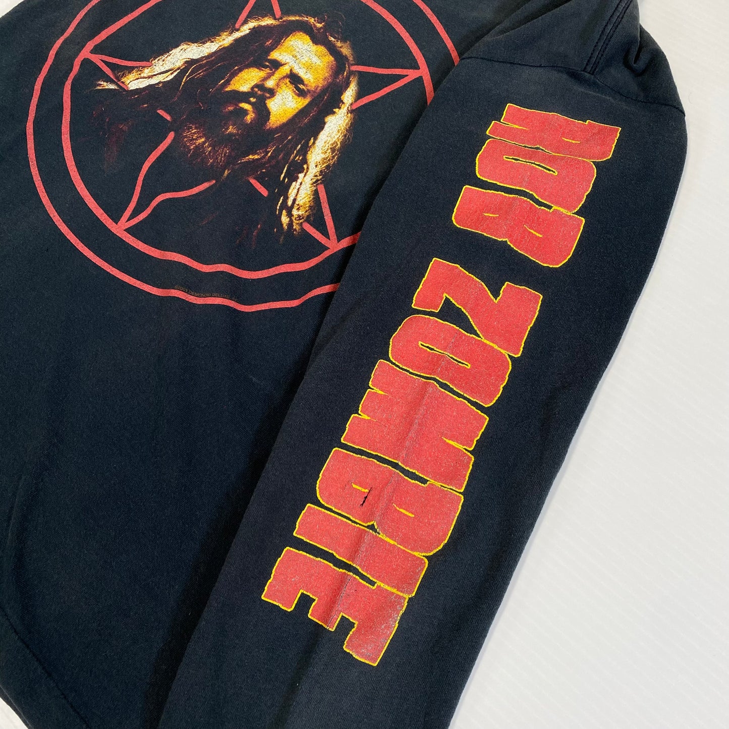 2001 Rob Zombie Inverted Pentagram LS T-shirt Sz L (L560)