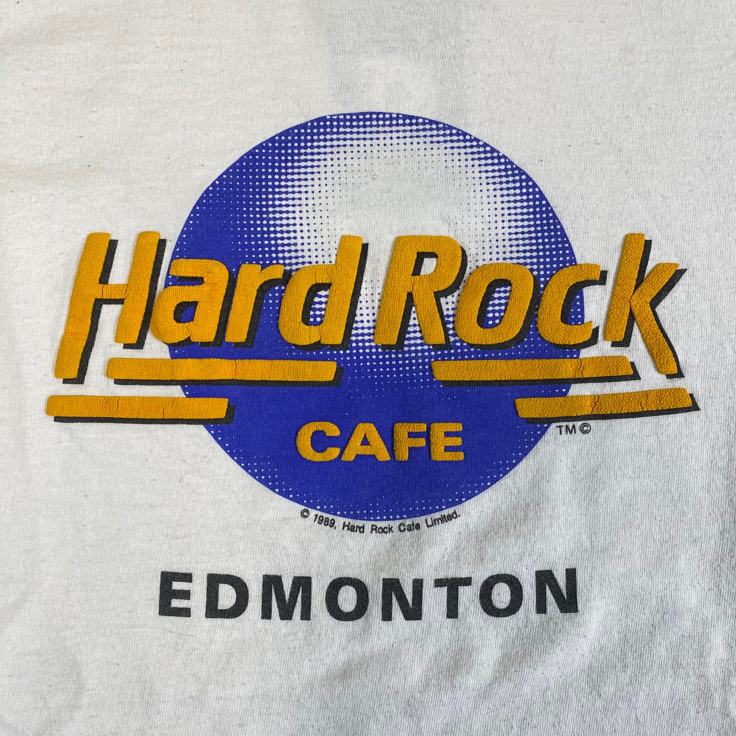 1989 Hard Rock Cafe Edmonton T-shirt Sz L (L953)