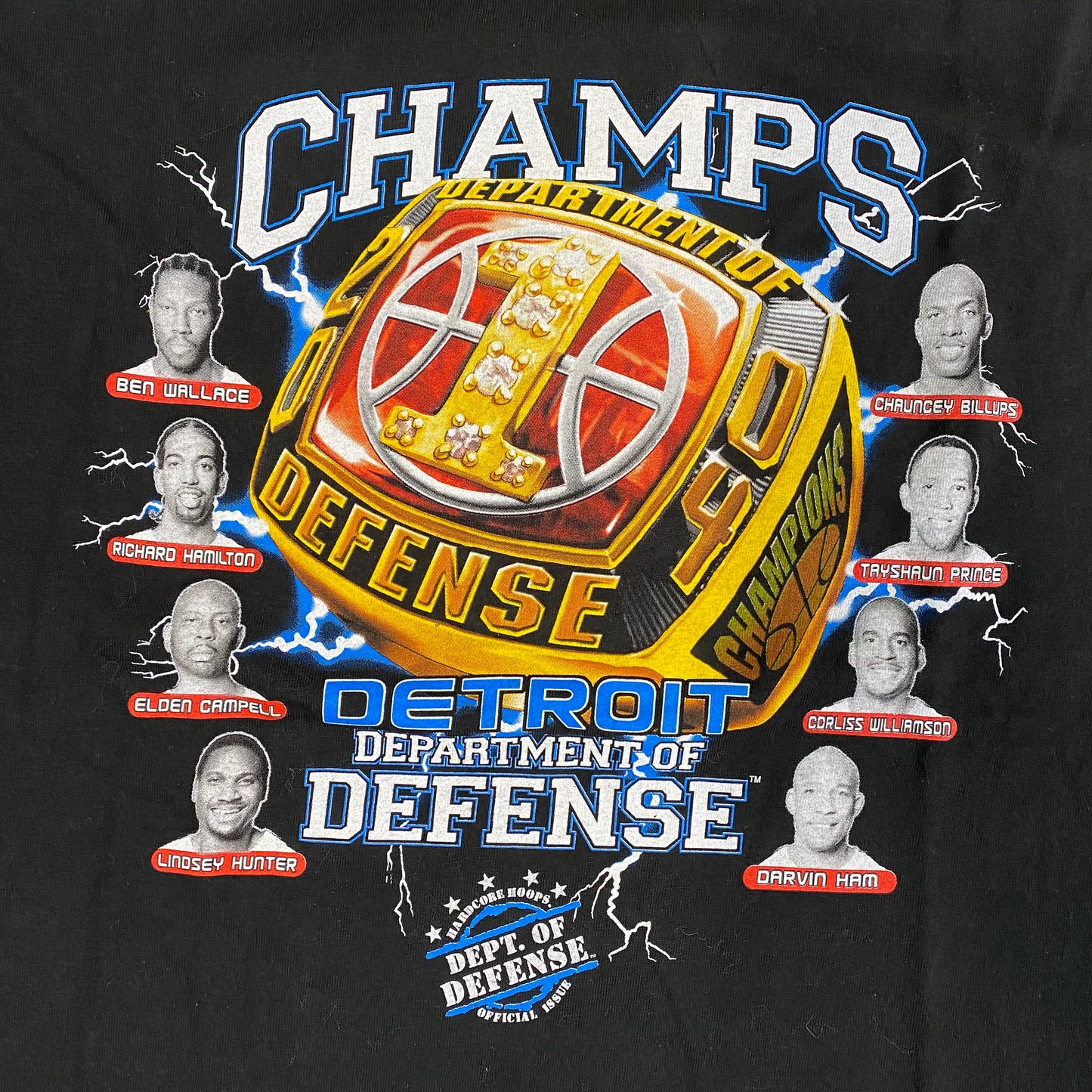 2004 Detroit Pistons NBA Champions T-shirt Sz XL