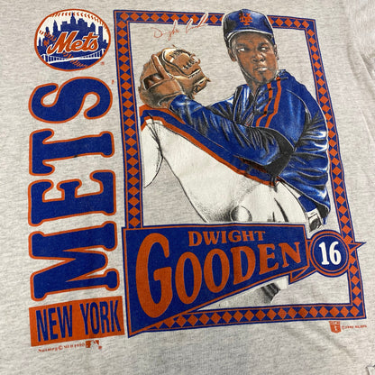 1990 Dwight Gooden NY Mets Nutmeg T-shirt Sz M (X847)