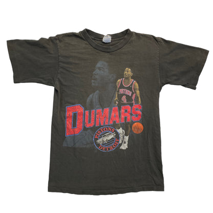 80’s Dumars Detroit Pistons T-shirt Sz M (A3086)