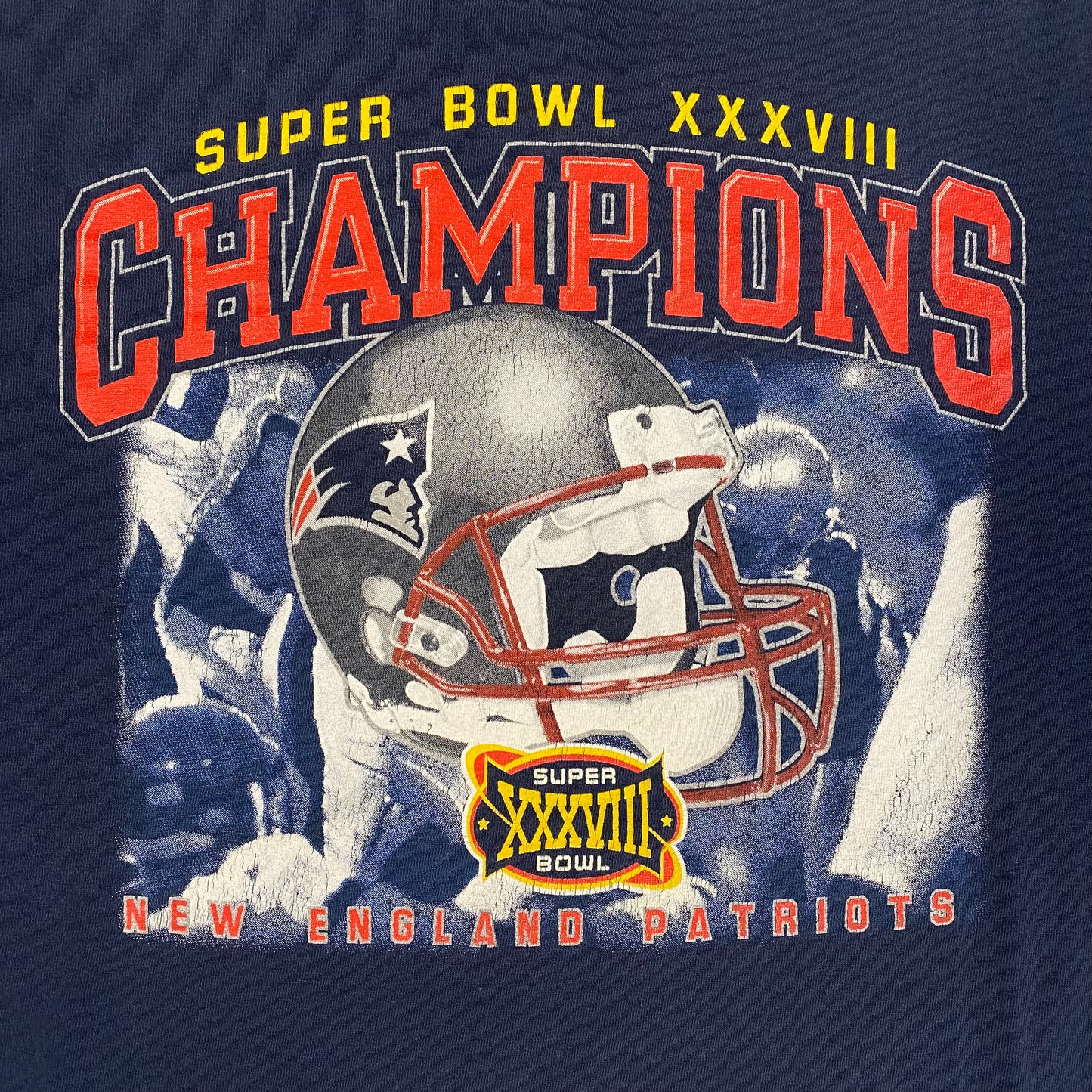 2004 New England Patriots Super Bowl Champions T-shirt Sz L