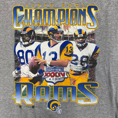 2000 St. Louis Rams Super Bowl Champions T-shirt Sz 2XL (A080)