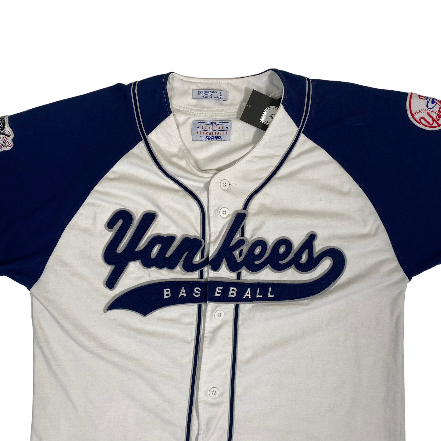 90’s New York Yankees Starter Jersey Sz L (4310)