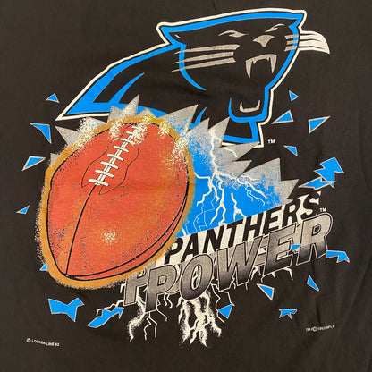 1993 Carolina Panthers ‘Power’ T-shirt Sz XL (A1873)