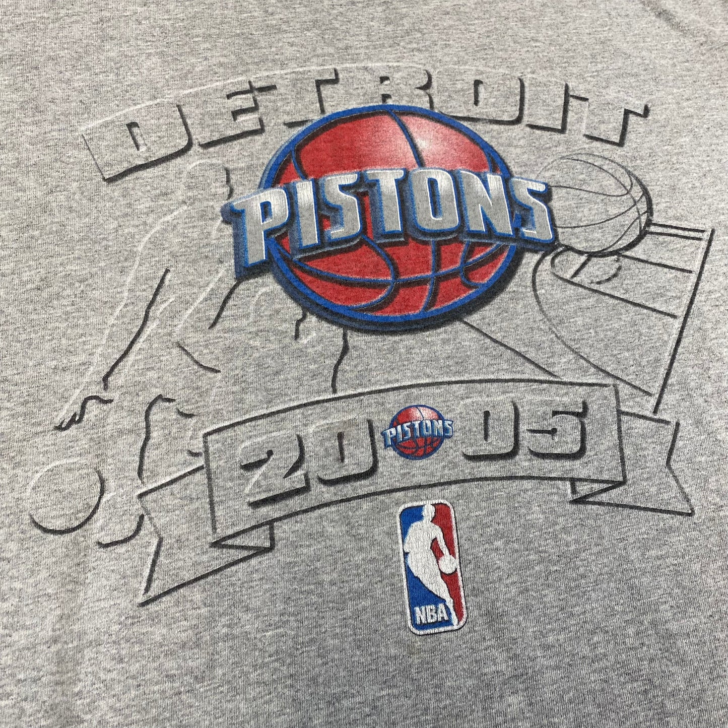 2005 Detroit Pistons T-shirt Sz M (A545)