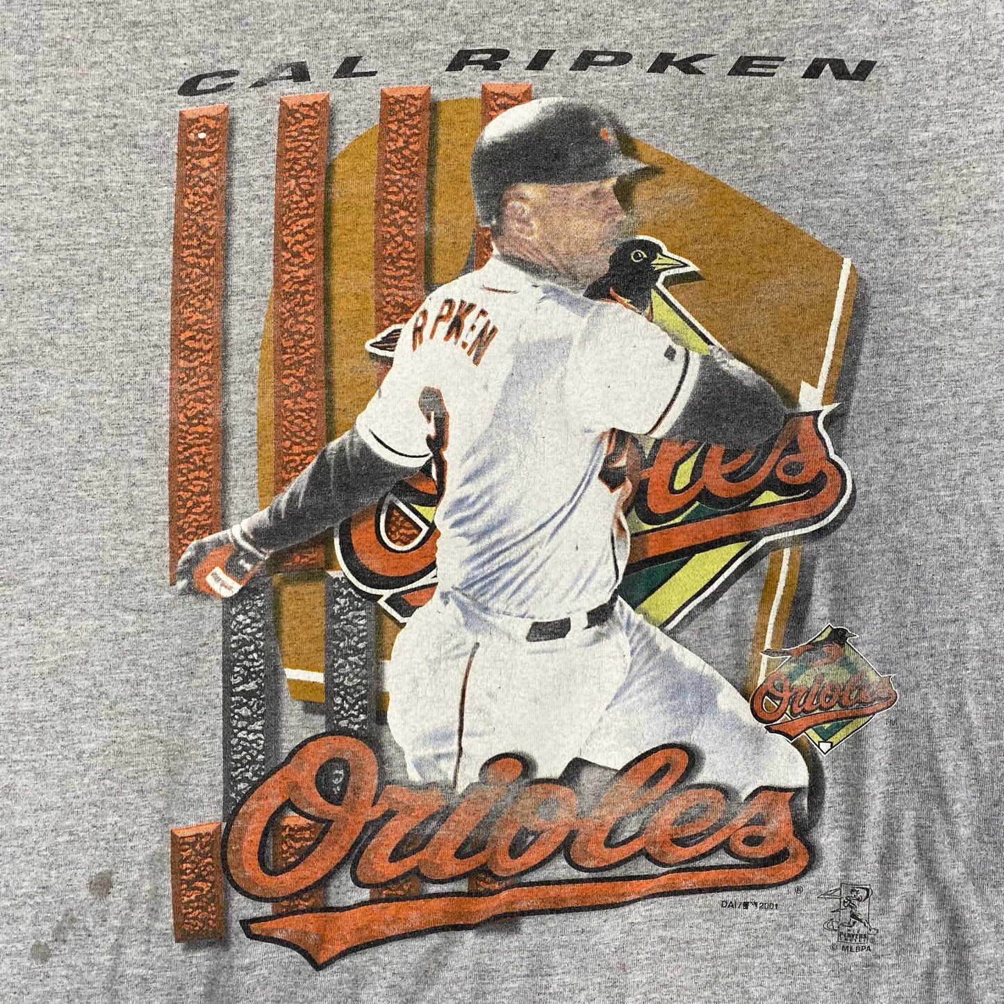 2001 Cal Ripken Baltimore Orioles T-shirt Sz L (A548)