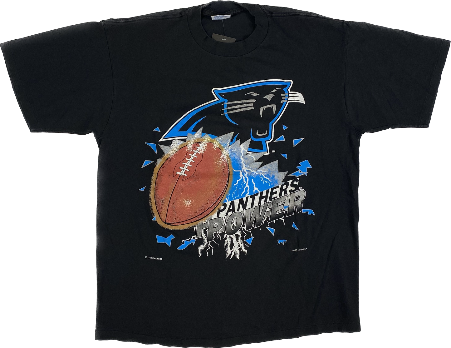 1993 Carolina Panthers ‘Power’ T-shirt Sz XL (A1873)