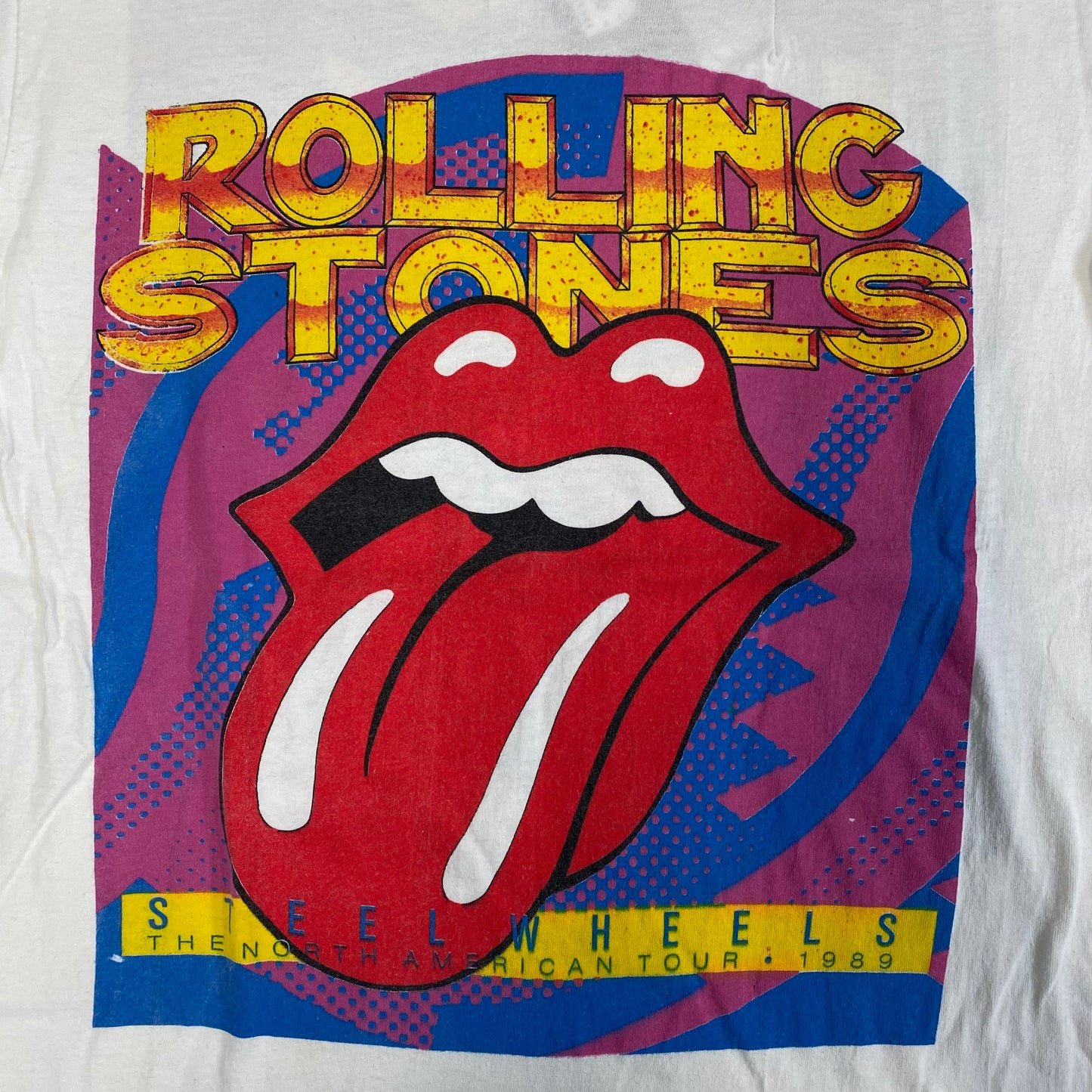 1989 Rolling Stones Steel Wheels Tour T-shirt Sz L (A1661)