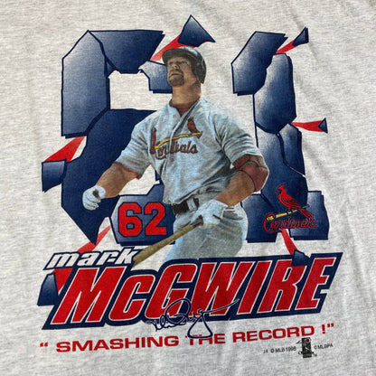 1998 Mark McGwire ’Smashing the Record’ T-shirt Sz XL (A422)