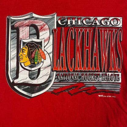 1993 Chicago Blackhawks Ravens T-shirt Sz M (A1576)