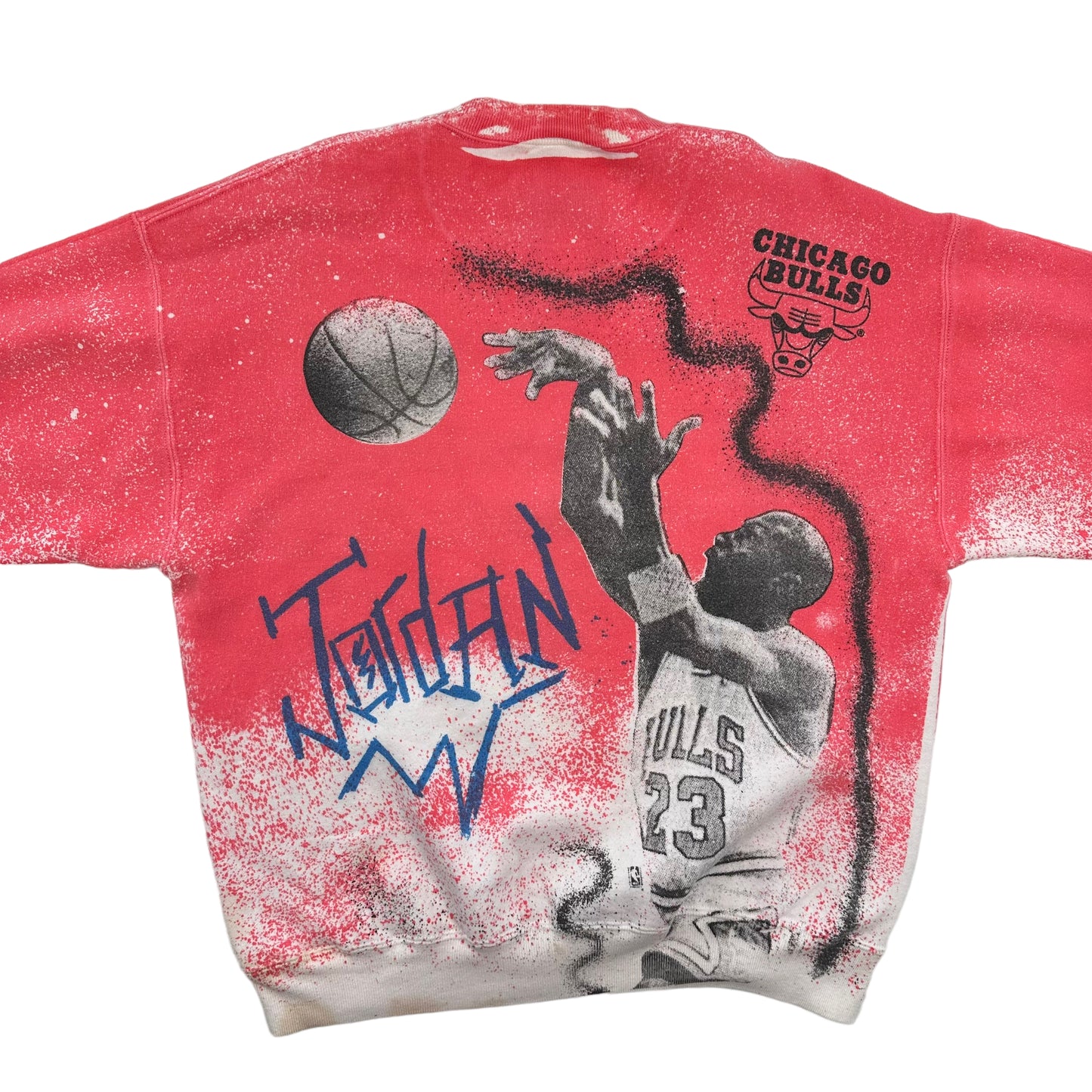 90s Michael Jordan Magic Johnson T’s All Over Print Crewneck Sz L (X774)