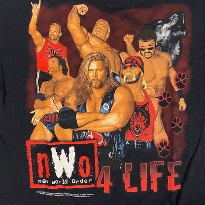 1999 NWO 4 Life WWF WCW T-shirt Sz L (A1291)