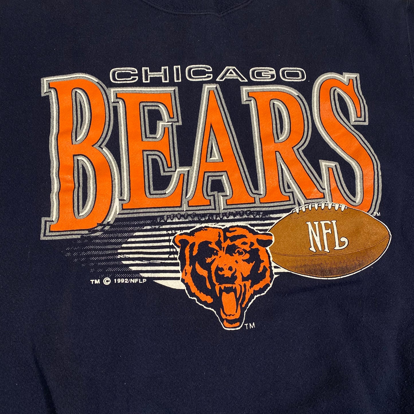 1992 Chicago Bears Logo 7 Crewneck Sz L (H166)