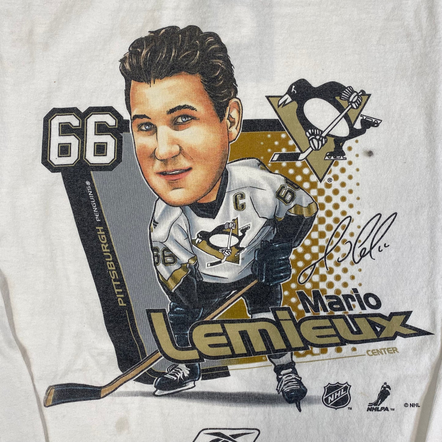 90’s Mario Lemieux Reebok LS T-shirt Sz L (A502)