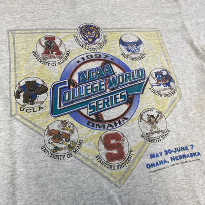 1997 NCAA Omaha Baseball T-shirt Sz XL (A539)